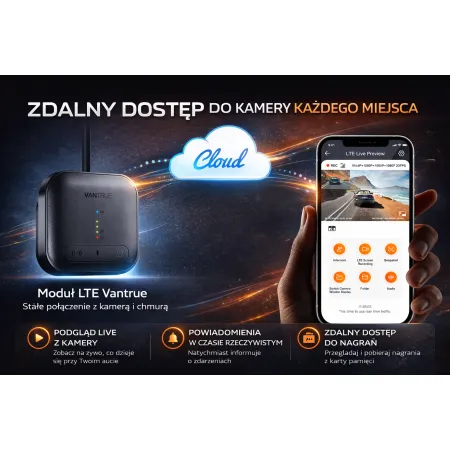 Vantrue LTE 01 Cloud – moduł LTE do kamer S1 PRO / N2X / E360 / E1 PRO
